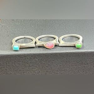 Vintage Barse Sterling Silver Stackable Set/Size-6